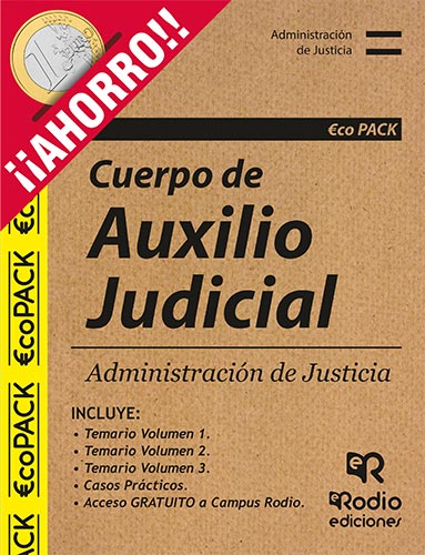 Pack Temarios Oposiciones Auxilio Judicial Ediciones Rodio