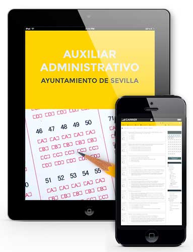 Miles de preguntas tipo test sobre los temas del Programa Oficial de Auxiliares Administrativos del Ayuntamiento Sevilla. Donde y cuando quieras Rodio