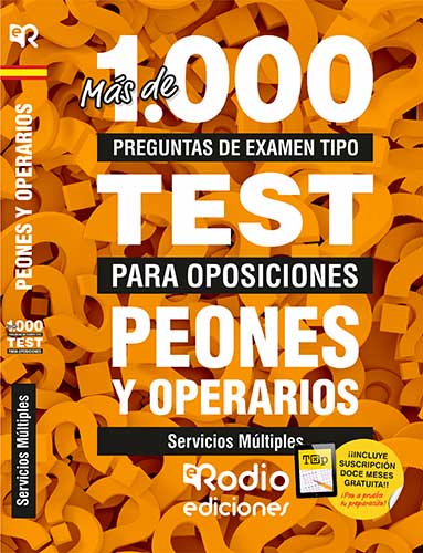 Test oposiciones Peones y operarios Ediciones Rodio